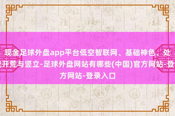 现金足球外盘app平台低空智联网、基础神色、处置系统开荒与竖立-足球外盘网站有哪些(中国)官方网站-登录入口
