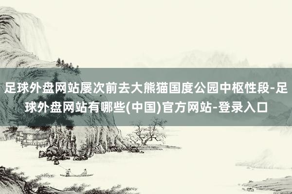 足球外盘网站屡次前去大熊猫国度公园中枢性段-足球外盘网站有哪些(中国)官方网站-登录入口