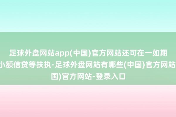 足球外盘网站app(中国)官方网站还可在一如期限内获取小额信贷等扶执-足球外盘网站有哪些(中国)官方网站-登录入口