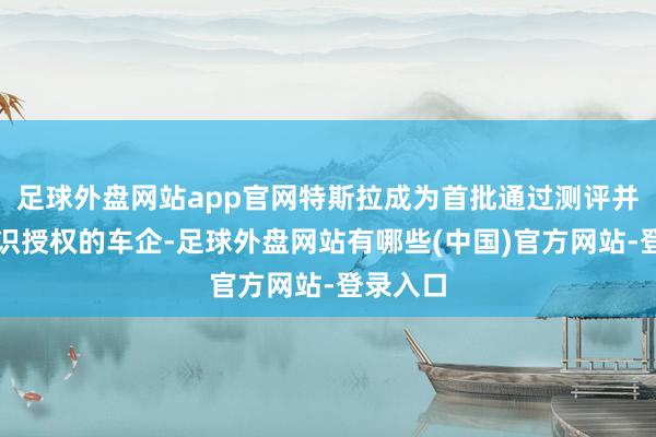 足球外盘网站app官网特斯拉成为首批通过测评并获取标识授权的车企-足球外盘网站有哪些(中国)官方网站-登录入口