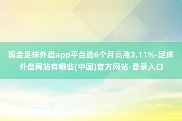现金足球外盘app平台近6个月高涨2.11%-足球外盘网站有哪些(中国)官方网站-登录入口