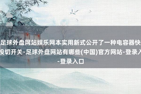 足球外盘网站娱乐网本实用新式公开了一种电容器快速投切开关-足球外盘网站有哪些(中国)官方网站-登录入口