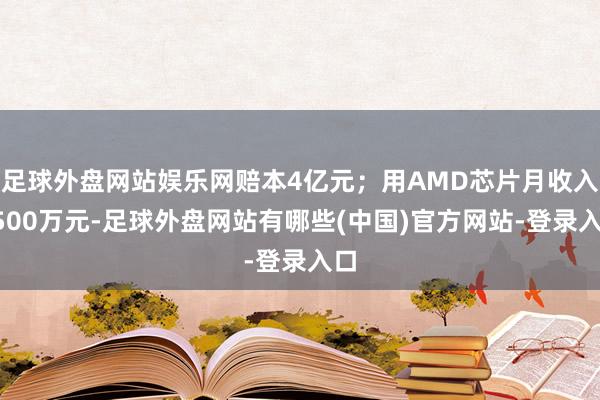 足球外盘网站娱乐网赔本4亿元；用AMD芯片月收入4500万元-足球外盘网站有哪些(中国)官方网站-登录入口
